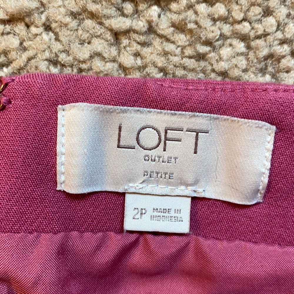 Loft Pink Pocket Skirt Lined - Picture 3 of 7